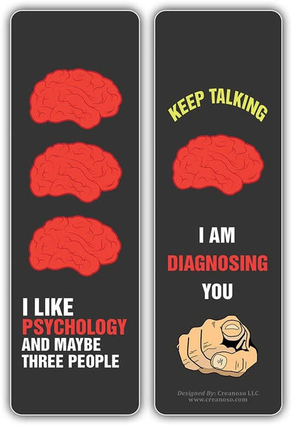 Creanoso I am a Psychologist Bookmarks (5-Sets X 6 Cards) â€“ Daily Inspirational Card Set â€“ Interesting Book Page Clippers â€“ Great Gifts for Adults and Teens