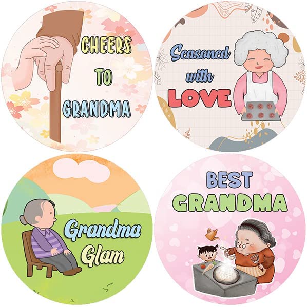 Creanoso Grandma Life Quotes Stickers (10 Sets X 16 Designs) Sticker Card Giveaways for Grandmothers â€“ Awesome Stocking Stuffers Gifts â€“ Home Rewards Enticements