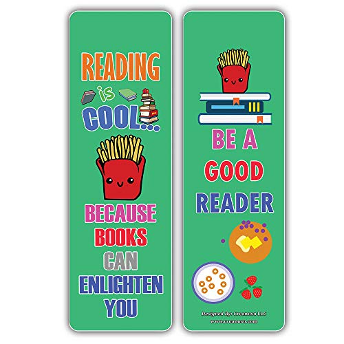 Creanoso Cool Reading Bookmarks Ã¢â‚¬â€œ Various Foods Theme (30-Pack) Ã¢â‚¬â€œ Stocking Stuffers Gift for Boys & Girls, Teens Ã¢â‚¬â€œ Book Reading Rewards Gifts Incentive Ã¢â‚¬â€œ Great Giveaways for Children Ã¢â‚¬â€œ Page Clippers