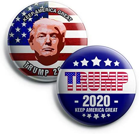 Creanoso President Donald Trump Pinback Buttons Set (10-Pack) Ã¢â‚¬â€œLarge Pins Badges 2.25 inch for Adults Men Women Campaign