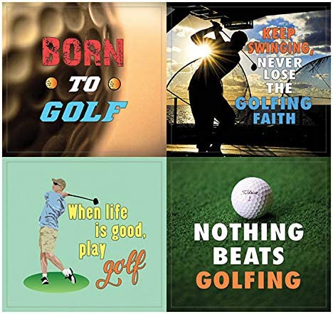 Creanoso Inspiring Sayings Golf Stickers for Golfers (10-Sheet) Ã¢â‚¬â€œ Premium Gift Set