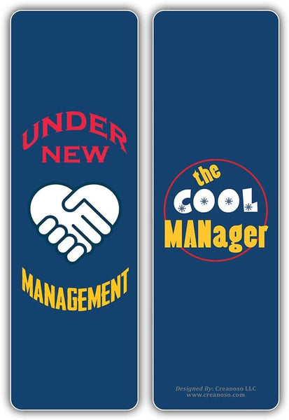 Creanoso I am a Manager Bookmarks (2-Sets X 6 Cards) â€“ Daily Inspirational Card Set â€“ Interesting Book Page Clippers â€“ Great Gifts for Adults and Teens