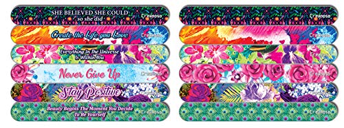 Creanoso Emery Boards - She Believed She Could (24-Pack) ÃƒÆ’Ã‚Â¢ÃƒÂ¢Ã¢â‚¬Å¡Ã‚Â¬ÃƒÂ¢Ã¢â€šÂ¬Ã…â€œ For Manicure Pedicure - Keep Your Fingernails and Toenails in Tip-top Shape - Great Stocking Stuffers for Women ÃƒÆ’Ã‚Â¢ÃƒÂ¢Ã¢â‚¬Å¡Ã‚Â¬ÃƒÂ¢Ã¢â€šÂ¬Ã…â€œ Beauty