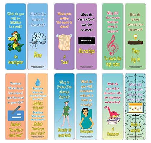 Creanoso Hilariously Silly and Funny Jokes Series 5 Bookmarks Cards (30-Pack) - Party Favors Teacher Classroom Reading Rewards and Incentive Gifts for Boys & Girls Ã¢â‚¬â€œ Party Supplies Ã¢â‚¬â€œ Art Decal