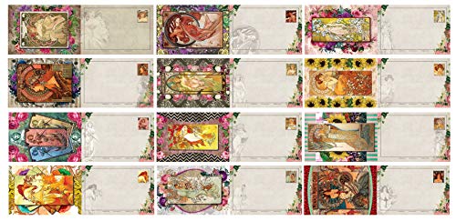 Creanoso Inspiring Alphonse Mucha Art Nouveau Postcards (36-Pack) â€“ Motivational Art Drawing Travel Cards Stocking Stuffers Gifts for Art Lovers, Artists, Men, Women, Teens â€“ Stocking Stuffers Pack