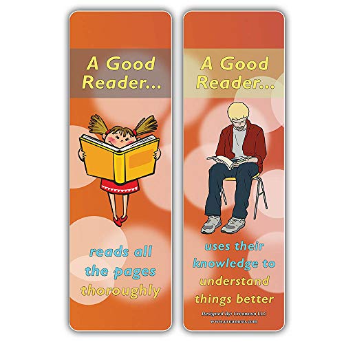 Creanoso Good Readers Reading Bookmarks (30-Pack) Ã¢â‚¬â€œ Awesome and Unique Business Giveaways Ã¢â‚¬â€œ Employee Rewards Incentive - Stocking Stuffers Gift for Men, Women, Adult, Teens, Boys & Girls
