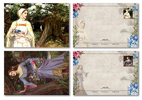 The Women of Waterhouse Postcards (60-Pack)-Assorted Card Stock Bulk Set â€“ Premium Quality Cards â€“ Stocking Stuffers Gift for Men, Women, Teens, Adults