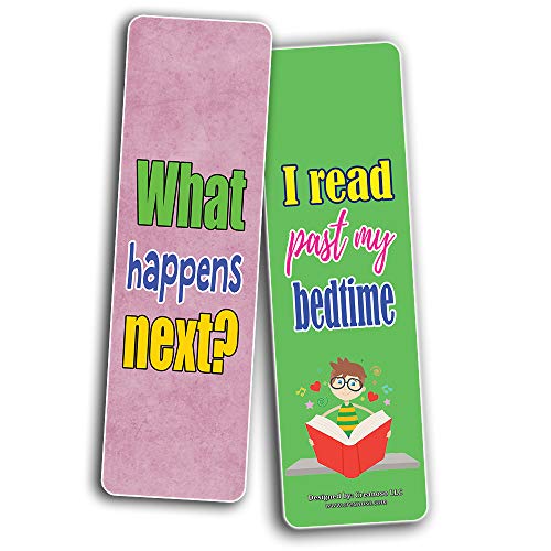 Creanoso Hard Core Reader Bookmarks for Kids (30-Pack) Ã¢â‚¬â€œ Six Assorted Quality Bookmarks Bulk Set Ã¢â‚¬â€œ Awesome Bookmarks Giveaways Ã¢â‚¬â€œ Stocking Stuffers Gift Ideas Ã¢â‚¬â€œ Page Clips Ã¢â‚¬â€œ Rewards Incentives