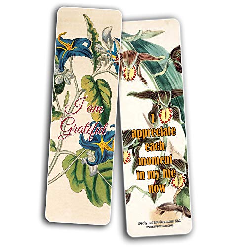 Creanoso Floral Positive Affirmation Sayings Bookmarks (30-Pack) Ã¢â‚¬â€œ Stocking Stuffers Gift for Women, Ladies, Girls Ã¢â‚¬â€œ Awesome Bookmark Collection Ã¢â‚¬â€œ Book Reading Rewards Incentives Ã¢â‚¬â€œ Page Binder