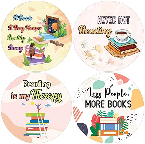 Creanoso Cute Book Enthusiasts stickers (20 Sets X 16 Designs) â€“ Sticker Card Giveaways for Kids â€“ Awesome Stocking Stuffers Gifts for Boys & Girls â€“ Classroom Home Rewards Enticements