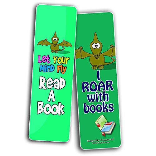 Creanoso Dinosaur Kingdom Reading Bookmark for Kids (60-Pack) ÃƒÂ¢Ã¢â€šÂ¬Ã¢â‚¬Å“ Awesome Book Page Marker Clip Set ÃƒÂ¢Ã¢â€šÂ¬Ã¢â‚¬Å“ Premium Gift for Boys & Girls, Children ÃƒÂ¢Ã¢â€šÂ¬Ã¢â‚¬Å“ Rewards Incentives ÃƒÂ¢Ã¢â€šÂ¬Ã¢â‚¬Å“ Card Stock