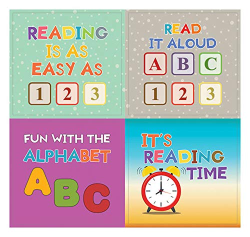 Creanoso Kids Reading Stickers (20-Sheet) â€“ Colorful Inspiring Inspirational Love to Read Books Wall Stickers Premium Gift Set - Parent Teachers Incentives - Rewards Ideas for Boys, Girls