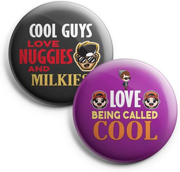 I'm Too Cool For You Pinback Buttons (1-Set X 10 Buttons)