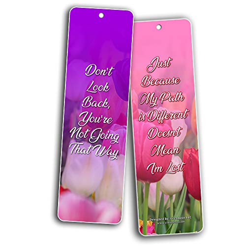 Creanoso Inspiring Floral Positive Wisdom Bookmark Gifts for Women (60-Pack) ÃƒÂ¢Ã¢â€šÂ¬Ã¢â‚¬Å“ Six Assorted Quality Bookmarks Bulk Set ÃƒÂ¢Ã¢â€šÂ¬Ã¢â‚¬Å“ Premium Gift for Girls, Ladies, Mothers