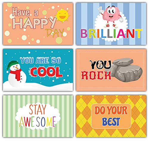 Hilarious and Inspiring Funny Sayings Lunchbox Flashcards for Kids (60-Pack) â€“ Awesome Educational Mini Cards Set for Boys, Girls â€“ Awesome Stocking Stuffers Gifts for Children â€“ Cool Bulk Collection