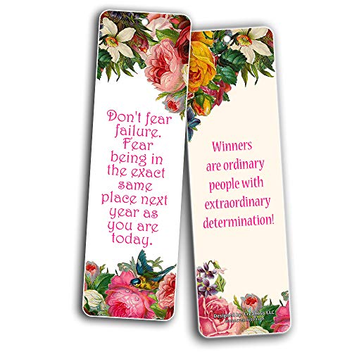 Creanoso Inspiring Floral Positive Wisdom Bookmark Gifts for Women (60-Pack) ÃƒÂ¢Ã¢â€šÂ¬Ã¢â‚¬Å“ Six Assorted Quality Bookmarks Bulk Set ÃƒÂ¢Ã¢â€šÂ¬Ã¢â‚¬Å“ Premium Gift for Girls, Ladies, Mothers