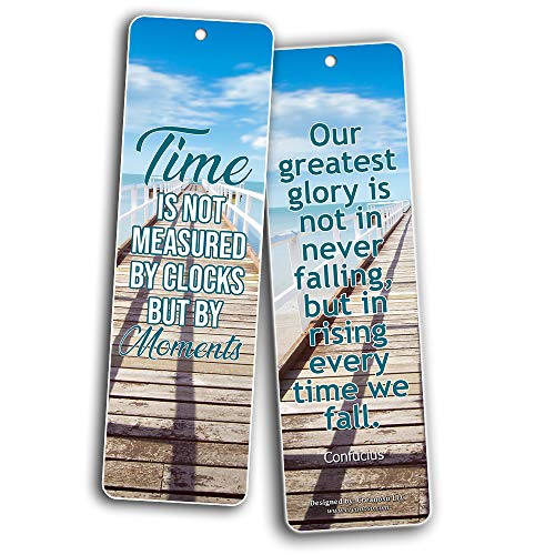 Creanoso Time is Precious Bookmarker Cards (60-Pack) ÃƒÂ¢Ã¢â€šÂ¬Ã¢â‚¬Å“ Six Assorted Quality Bookmarks Bulk Set ÃƒÂ¢Ã¢â€šÂ¬Ã¢â‚¬Å“ Premium Gift for Men Women Adult Teens ÃƒÂ¢Ã¢â€šÂ¬Ã¢â‚¬Å“ Awesome Bookmarks