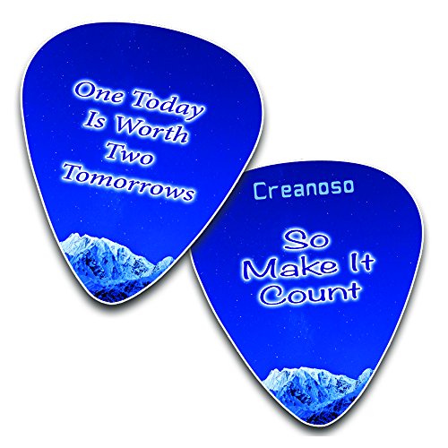 Creanoso Guitar Picks (12-Pack) - Motivational Inspirational Saying Quotes â€“ Inspiringly Cool Gifts Love for Men Women Youth - Great Gift Ideas for Anniversary, Birthday, Chrismas Stuffers