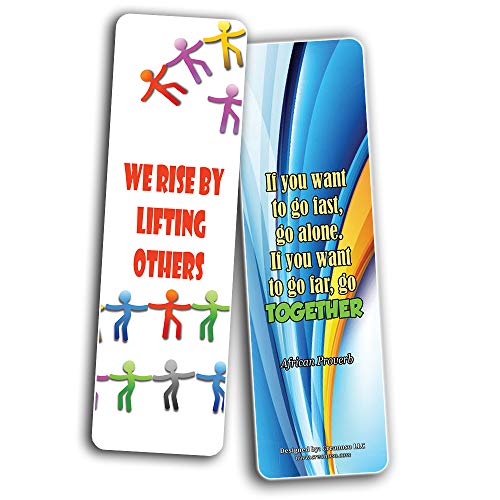 Creanoso Amazing Teamwork Bookmarker Cards (30-Pack) Ã¢â‚¬â€œ Six Assorted Quality Reading Bookmarks for Kids Ã¢â‚¬â€œ Premium Gift Set Boys & Girls Ã¢â‚¬â€œ Stocking Stuffers Gifts for Children Ã¢â‚¬â€œ Fun Reading Book Clipper