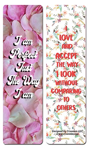 Creanoso Positive Encouragement Bookmarks - Positive Affirmations (30-Pack) - Classroom Reward Incentives for Students and Children - Stocking Stuffers Party Favors & Giveaways for Teens & Adults