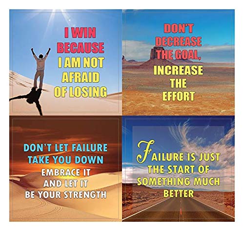 Creanoso Strong Determination Life Inspirational Quotes Stickers (20-Sheet) â€“ Premium Gift Set Stickers for Adult Men & Women, Teens â€“ Unique Premium Gifts â€“ Wall Decal Decor Art Bulk Pack