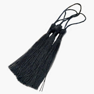 Creanoso Bookmark Tassels Black (100-Pack)- Anti-Wrinkled Treatment - for Bookmarks, Jewelry Making, Souvenir, Party Favors, Wedding, Gift Tags, Decor, Art and Craft Project