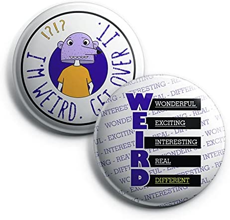 Funny weird Pinback Buttons (1-Set X 10 Buttons)