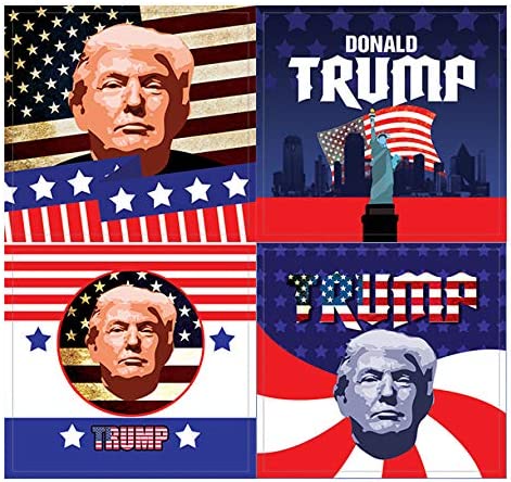 Creanoso Trump President Collectors Stickers (10-Sheet) ÃƒÂ¢Ã¢â€šÂ¬Ã¢â‚¬Å“ Total 120 pcs (10 X 12pcs) Individual Small Size 2.1 x 2. Inches , Waterproof, Unique Personalized Themes Designs, Any Flat Surface DIY Decoration Art Decal for Boys & Girls, Child