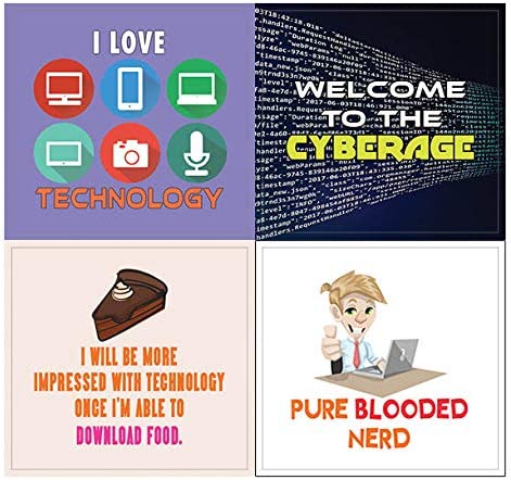 Creanoso Motivational Sayings Technology Stickers (20-Sheet) - Inspiring Inspirational Awesome Stickers Premium Gift Set â€“ Stocking Stuffers for Computer Nerds, Geeks â€“ Techie Gifts for Adults