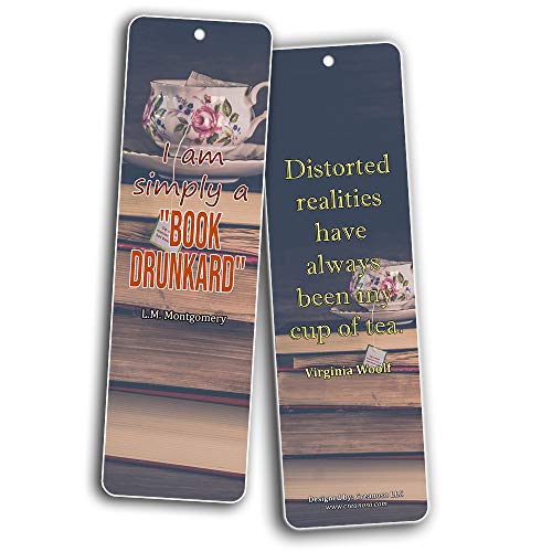 Creanoso Avid Reading Classic Quotes Bookmarker Cards (60-Pack) ÃƒÂ¢Ã¢â€šÂ¬Ã¢â‚¬Å“ Premium Quality Book Reading Bookmarks Design ÃƒÂ¢Ã¢â€šÂ¬Ã¢â‚¬Å“ Premium Gift for Men Women Adult, Bookworm ÃƒÂ¢Ã¢â€šÂ¬Ã¢â‚¬Å“ Awesome Bookmarks