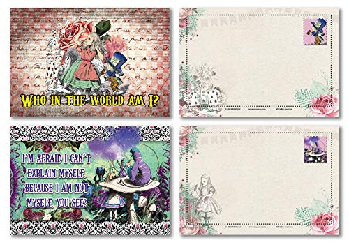 Alice in Wonderland Postcards Series 3 (60-Pack)Assorted Card Stock Bulk Set â€“ Premium Quality Greeting Cards â€“ Stocking Stuffers Gift for Kiids