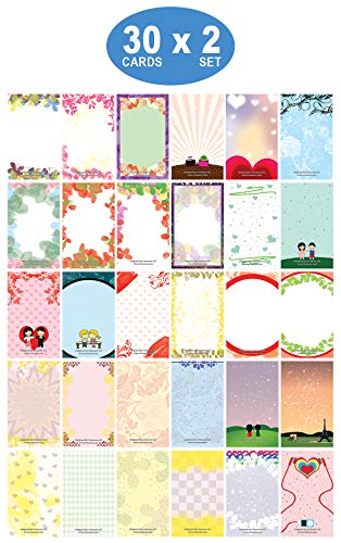 Romantic Inspirational Lunch Box Love Notes Series 2 (60-Cards)-Mini Educational Information Cards Set â€“ Unique Gift Set for Boys, Girls - Assorted Learning Giveaways Pack â€“ Informational Cards