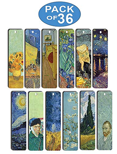 Creanoso Van Gogh Bookmarks (36-Pack) ÃƒÂ¢Ã¢â€šÂ¬Ã¢â‚¬Å“ Cool Book Classical Painting Art Print Decal