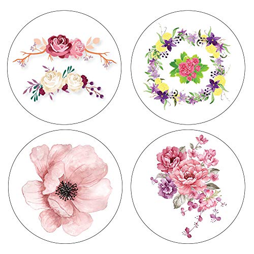 Creanoso Flower Stickers (10-Sheet) â€“ Elegant Flower Wall Stickers â€“ Assorted Bulk Note Stickers for Graduation, Thanksgiving, Wedding, Bridal Party, Birthdays, any Special Occasions â€“ Gifts for Women