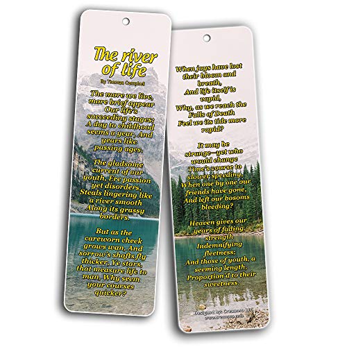 Famous Classical Short Poems Bookmarks Series 3 - Life (30-Pack)