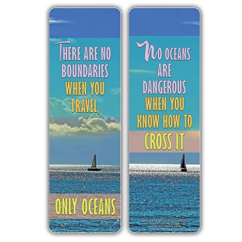 Creanoso Travelers Sayings Bookmarks Ã¢â‚¬â€œ Travel by Sea (30-Pack) Ã¢â‚¬â€œ Cool Sea Adventures Giveaways for Travelers, Adventurers, Explorers, Adult Men & Women Ã¢â‚¬â€œ Employee Incentive Rewards Ã¢â‚¬â€œ Page Clip