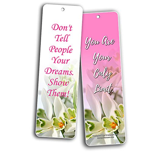 Creanoso Inspiring Floral Positive Wisdom Bookmark Gifts for Women (60-Pack) ÃƒÂ¢Ã¢â€šÂ¬Ã¢â‚¬Å“ Six Assorted Quality Bookmarks Bulk Set ÃƒÂ¢Ã¢â€šÂ¬Ã¢â‚¬Å“ Premium Gift for Girls, Ladies, Mothers