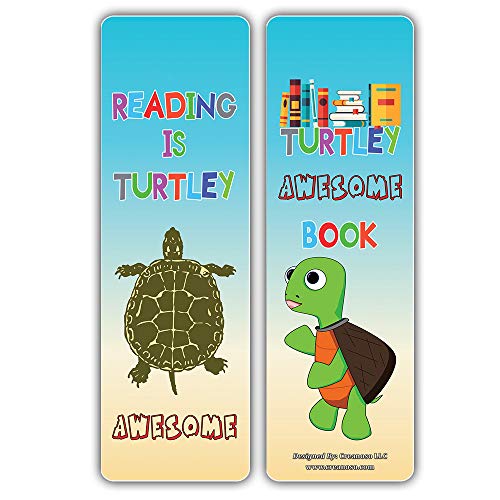 Creanoso Amazing Turtle Reading Reader Sayings Bookmarks (60-Pack) ÃƒÂ¢Ã¢â€šÂ¬Ã¢â‚¬Å“ Six Assorted Quality Bookmarker Cards Bulk Set ÃƒÂ¢Ã¢â€šÂ¬Ã¢â‚¬Å“ Premium Gift for Kids, Teens, Boys, Girls ÃƒÂ¢Ã¢â€šÂ¬Ã¢â‚¬Å“ Premium Gift Set