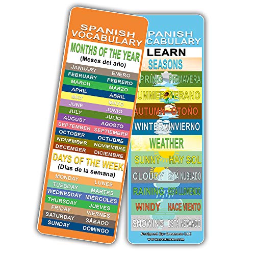 Creanoso Funny Spanish Jokes Bookmarks (60-Pack) - Premium Quality Gift Ideas for Children, Teens, & Adults for All Occasions - Stocking Stuffers Party Favor & Giveaways