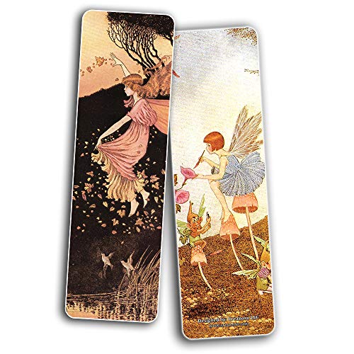 Creanoso Fairies Bookmarks (30-Pack) - Unique Art Impressions Book Binder - Stocking Stuffers Gift for Bookworms, Men & Women, Teens Ã¢â‚¬â€œ Inspiring Drawings Page Clip - Cool Book Reading Rewards Pack