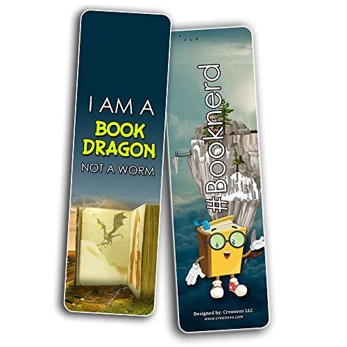 Creanoso Bookaholic Bookmark Cards (30-Pack) Ã¢â‚¬â€œ Inspiring Inspirational Bookmarker Cards Set - Premium Stocking Stuffers Gifts for Bookworms, Book Lovers, Bibliophiles Ã¢â‚¬â€œ Great Stocking Stuffers Gifts