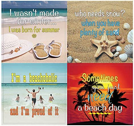 Creanoso Humor and Fun Beach Stickers (10-Sheet) Ã¢â‚¬â€œ Funny and Inspiring Beach Travel Stickers