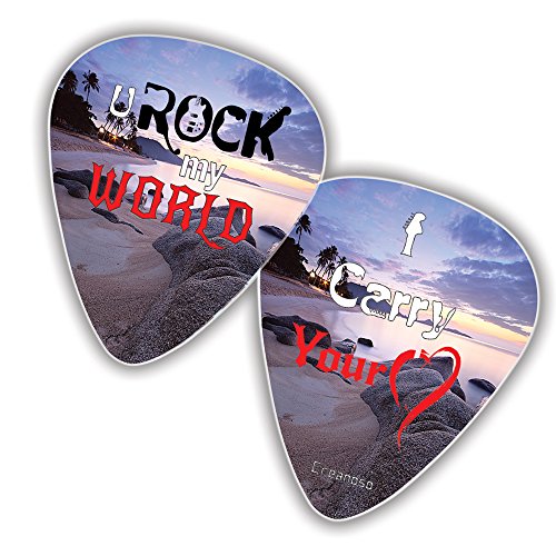 Love Guitar Picks (12-Pack) - I Love You Valentines Loving You Sweet Heart Unique Cool Romantic Cool Collectible - Music & Guitar Accessories for Boys Son Men Him