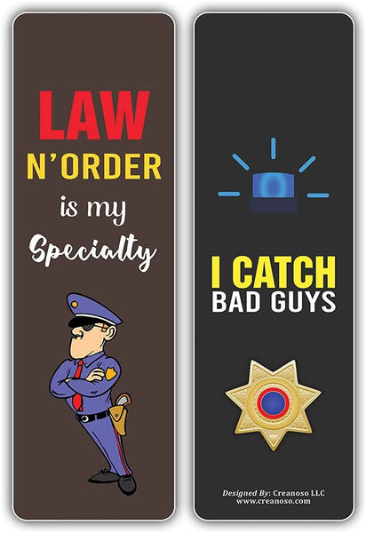 I am a Police Bookmarks (2-Sets X 6 Cards)