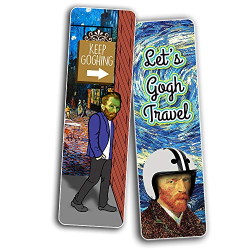 Meme Bookmarks Obsessed with Van Gogh Series 1 (30-Pack) Ã¢â‚¬â€œ Premium Gift Set Ã¢â‚¬â€œ Funny Van Gogh Famous Art Impressions Ã¢â‚¬â€œ Artist Gifts and Rewards Incentives Ã¢â‚¬â€œSilly Jokes Bookmarker Cards