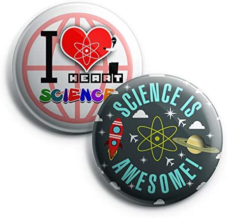 Mad Scientist Pinback Buttons (6-Pack) ÃƒÂ¢Ã¢â€šÂ¬Ã¢â‚¬Å“ Unique Button Pins for Men Women Teens Employees Professionals ÃƒÂ¢Ã¢â€šÂ¬Ã¢â‚¬Å“ Cool Fashion Accessories