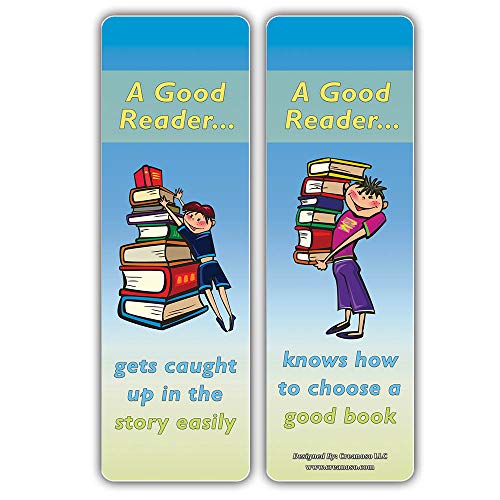 Creanoso Good Readers Reading Bookmarks (30-Pack) Ã¢â‚¬â€œ Awesome and Unique Business Giveaways Ã¢â‚¬â€œ Employee Rewards Incentive - Stocking Stuffers Gift for Men, Women, Adult, Teens, Boys & Girls