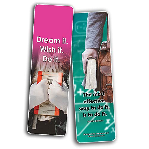 Creanoso Motivational Theme Bookmarks for Students (60-Pack) ÃƒÂ¢Ã¢â€šÂ¬Ã¢â‚¬Å“ Inspiring Inspirational Sayings Bookmarker Cards ÃƒÂ¢Ã¢â€šÂ¬Ã¢â‚¬Å“ Premium Gift Set for Boys, Girls, Men, Women, Teens ÃƒÂ¢Ã¢â€šÂ¬Ã¢â‚¬Å“ Incentive Gift Rewards