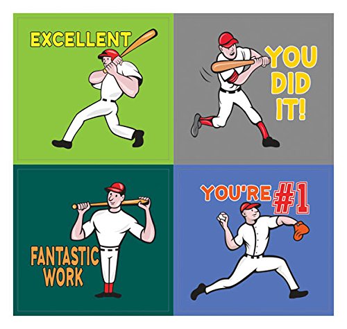 Creanoso Inspiring Positive Motivational Baseball Sports Stickers (20-sheets) â€“ Great Sport Motivational Decal Pack for Kids, Teens, Men & Women â€“ Sticky Surface DÃ©cor Decoration Collection Set
