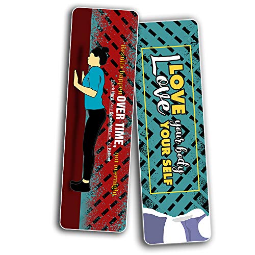 Creanoso Inspirational Sayings Fitness Bookmarks (60-Pack) ÃƒÂ¢Ã¢â€šÂ¬Ã¢â‚¬Å“ Stocking Stuffers Gift for Body Builders, Fitness Athletes, Men, Women ÃƒÂ¢Ã¢â€šÂ¬Ã¢â‚¬Å“ Cool Sports Athletic Giveaways Collection Set ÃƒÂ¢Ã¢â€šÂ¬Ã¢â‚¬Å“ Page Clippers